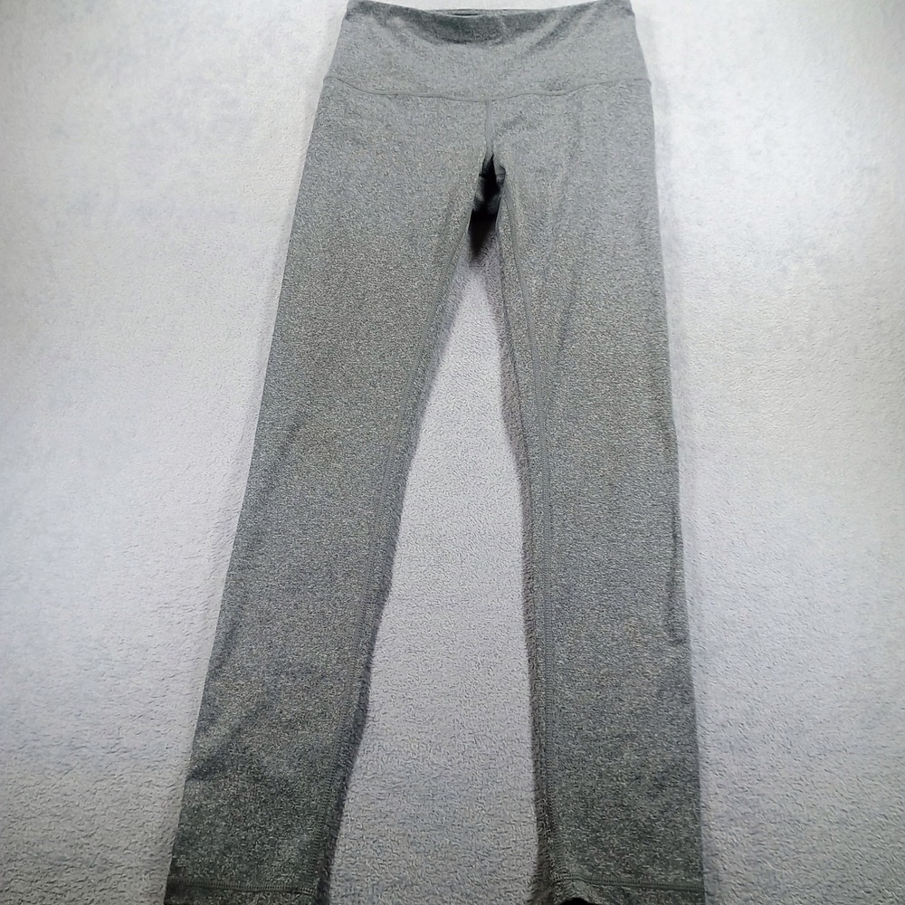 Reebok Womens High Waisted Leggings Heather Gray Small Performance